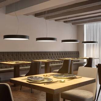 Noabelle LED hanglamp, zwart, 80 cm zwart, wit