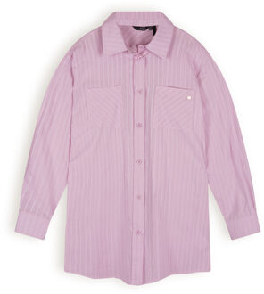Nobell Meisjes blouse oversized - Timmy - Vintage roze - Maat 122/128