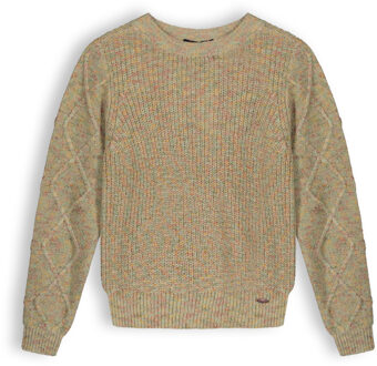 Nobell Meisjes sweater - Keson - Animal bruin - Maat 146/152