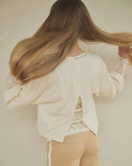 Nobell NoBell Top korte mouw q602-3404 kess - maat 134/140 Ecru