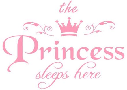 Noble De Prinses Decal Woonkamer Slaapkamer Vinyl Carving Art Muurtattoo Muursticker Afneembare Decal Kroon Baby Muursticker roze