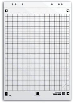 Nobo Flipoverpapier Oxford Smart - Optik Paper - 65 x 98 cm - Geruit - 3 stuks