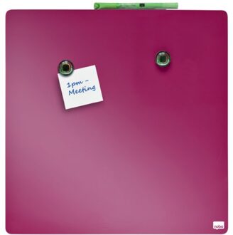 Nobo Whiteboard Rexel 36x36cm roze magnetisch Zwart
