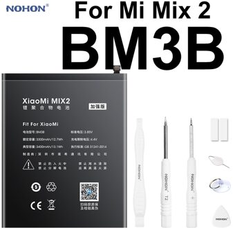 Nohon Batterij Voor BM3B Xiaomi Mix 2 Hoge Capaciteit 3300Mah ~ 3400Mah Telefoon Li-Polymeer Bateria + gratis Tools Voor Mi Mix 2 Mix2 Batterij