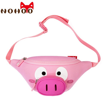NOHOO Kids Travel Waist Purse,Toddler Waist Pack Children 3D Cartoon Pig Pack Bag for Girls Boys Sport Running Camping Trip