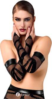 Noir Handmade Bondesque Gloves, F361 - Maat:: S/M