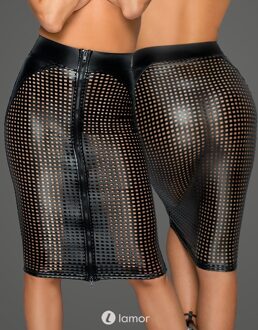 Noir Handmade Lasercut pencil rok ( S & 3XL) - Maat: S (=XS)