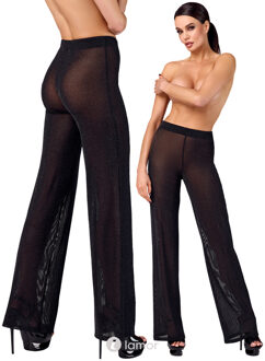 Noir Handmade Onyx Sheer Palazzo broek, F374 - Maat:: XS