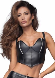 Noir Handmade Stoere wetlook top F165 (3XL) - Maat: 3XL