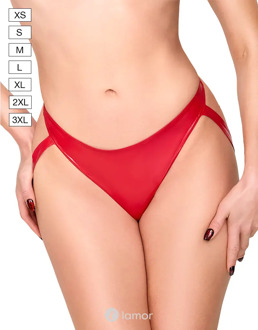 Noir Handmade Troublemaker string wetlook jockstrap Rood, F394 - Maat:: XS