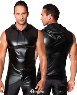 Noir Handmade Wetlook Heren Hoodie, H081 - Maat: S (=XS)