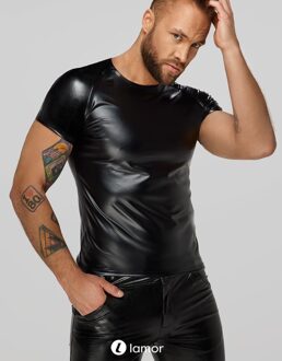 Noir Handmade Wetlook Heren T-Shirt, H070 - Size: S