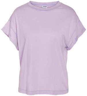 Noisy May Gewassen T-shirt Gaby Sweet Lavender Noisy May , Purple , Dames - L,M,S,Xs