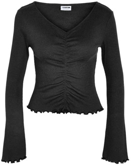 Noisy May Zwarte Bell Sleeve Top | Freewear Zwart Noisy May , Black , Dames - L,M,S