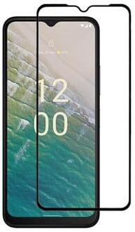Nokia C32 Full Cover Glazen Screenprotector - Zwarte Rand