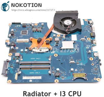 NOKOTION For Samsung R540 NP-R540 Laptop Motherboard HM55 DDR3 Free cpu + Radiator BREMEN-C Replace R540 with ATI GPU