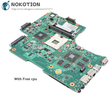 NOKOTION For Toshiba Satellite L650 L655 Laptop Motherboard V000218020 1310A2332305 6050A2332301-MB-A02 HD5650M 1GB Free CPU