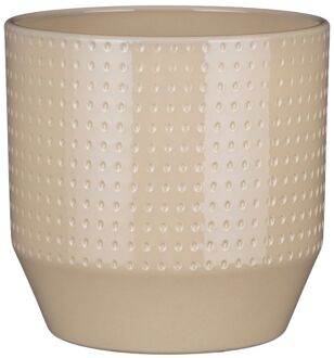 Nola Bloempot - 21x21x21 cm - Keramiek - Beige