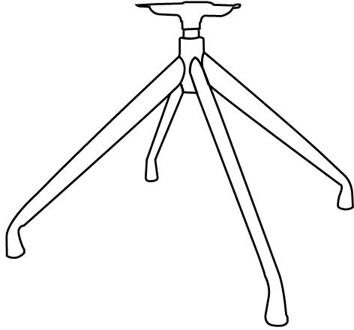 Nola draaibaar onderstel wit