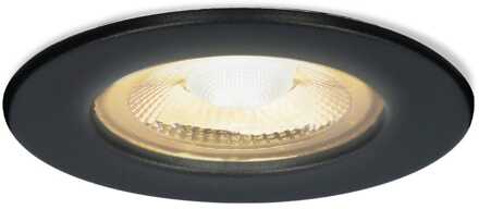 Nola LED inbouwspot zwart IP65 5W 2700K warm wit dimbaar 5 jaar garantie