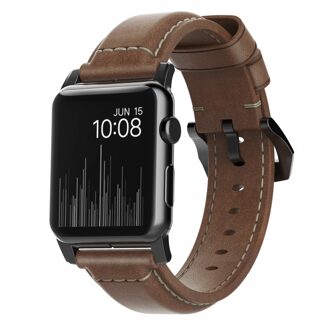 Nomad Horlogeband voor Apple Watch - 44/42mm - Traditional - Bruin / Zwart