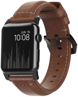 Nomad Horlogeband voor Apple Watch - 44/42mm - Traditional - Bruin / Zwart