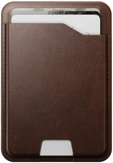 Nomad Horween Leather Mag Wallet met Apple Find My Tracking - Rustic Brown Bruin - One size