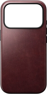 Nomad Modern Horween Leather Case voor de Apple iPhone 17 Pro - Burgundy Donkerrood
