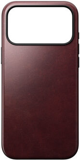 Nomad Modern Horween Leather Case voor de Apple iPhone 17 Pro Max - Burgundy Donkerrood