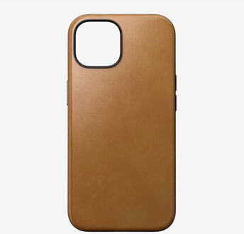 Nomad Modern Leather Case voor de iPhone 15 - English Tan Bruin