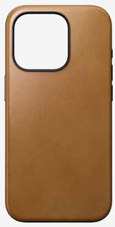 Nomad Modern Leather Case voor de iPhone 15 Pro - English Tan Bruin