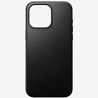 Nomad Modern Leather Case voor de iPhone 15 Pro Max - Zwart