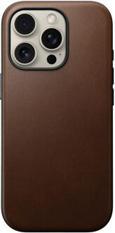 Nomad Modern Leather Case voor de iPhone 16 Pro - Brown Bruin
