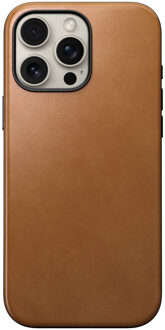 Nomad Modern Leather Case voor de iPhone 16 Pro Max - English Tan Bruin