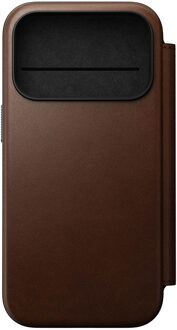 Nomad Modern Leather FolioBookcase voor de Apple iPhone 17 Pro - Bruin