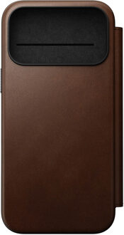 Nomad Modern Leather FolioBookcase voor de Apple iPhone 17 Pro Max - Bruin