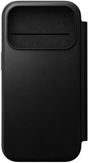 Nomad Modern Leather FolioBookcase voor de Apple iPhone 17 Pro - Zwart