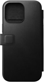 Nomad Modern Leren Folio iPhone 16 Pro Max Zwart