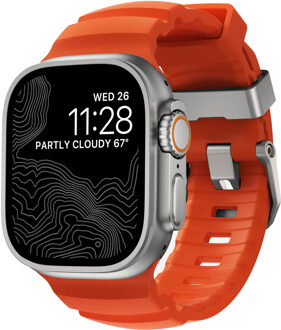Nomad Rocky Point Band voor de Apple Watch Series 1 t/m 11 / SE / Ultra (44/45/46/49 mm) - Magma Oranje - 49 mm