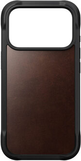 Nomad Rugged Horween Leather Backcover voor de Apple iPhone 17 Pro - Rustic Brown Bruin