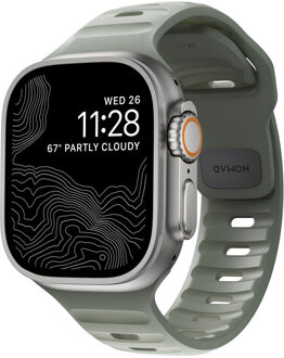 Nomad Sport band FKM voor de Apple Watch | 44/45/46/49 mm - Coastal Rock Groen - 49 mm