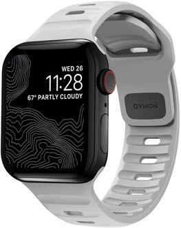 Nomad Sport band FKM voor de Apple Watch | 44/45/46/49 mm - Lunar Gray Lichtgrijs - 49 mm