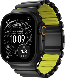 Nomad Stratos Band voor de Apple Watch | 44/45/46/49 mm - Volt / Black Titanium Zwart - 49 mm