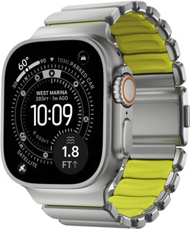 Nomad Stratos Band voor de Apple Watch | 44/45/46/49 mm - Volt / Natural Titanium Zilver - 49 mm