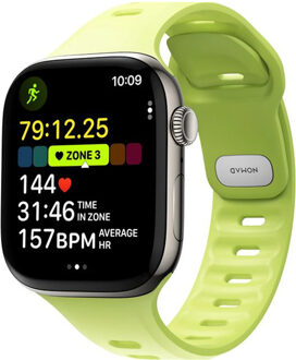 Nomad Tempo siliconen band voor de Apple Watch Series 1 - 11 / SE / Ultra (44/45/46/49 mm) - Lime Geel - 49 mm
