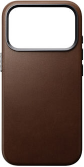 Nomad Traditional Leather Backcover met MagSafe voor de Apple iPhone 17 Pro - Bruin