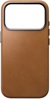 Nomad Traditional Leather Backcover met MagSafe voor de Apple iPhone 17 Pro - English Tan Lichtbruin