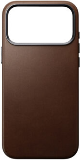 Nomad Traditional Leather Backcover met MagSafe voor de Apple iPhone 17 Pro Max - Bruin
