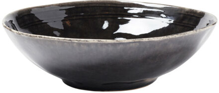 Nomimono aardewerken serveerschaal Zwart - One size