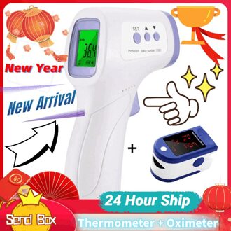 Non-Contact Infrarood Thermometer Handheld Infrarood Thermometer Hoge Precisie Maatregelen Lichaamstemperatuur 24 Uur Binnen